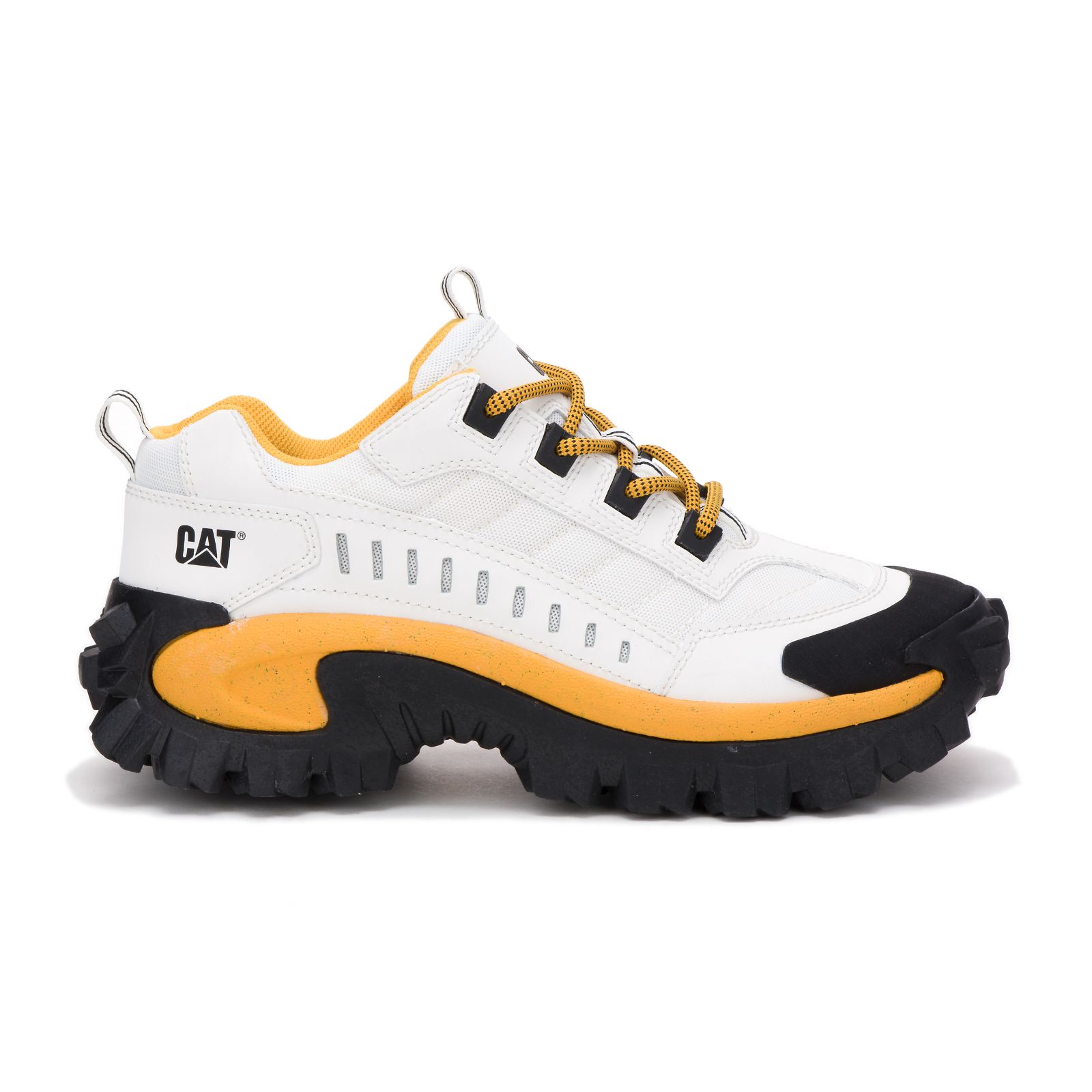 Caterpillar Sneakers UAE - Caterpillar Intruder Mens - White Yellow PFLZDB463